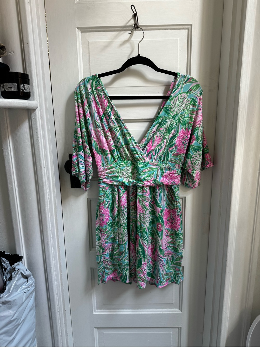 Lilly Pulitzer Pink & Green Tropical Wrap skort
